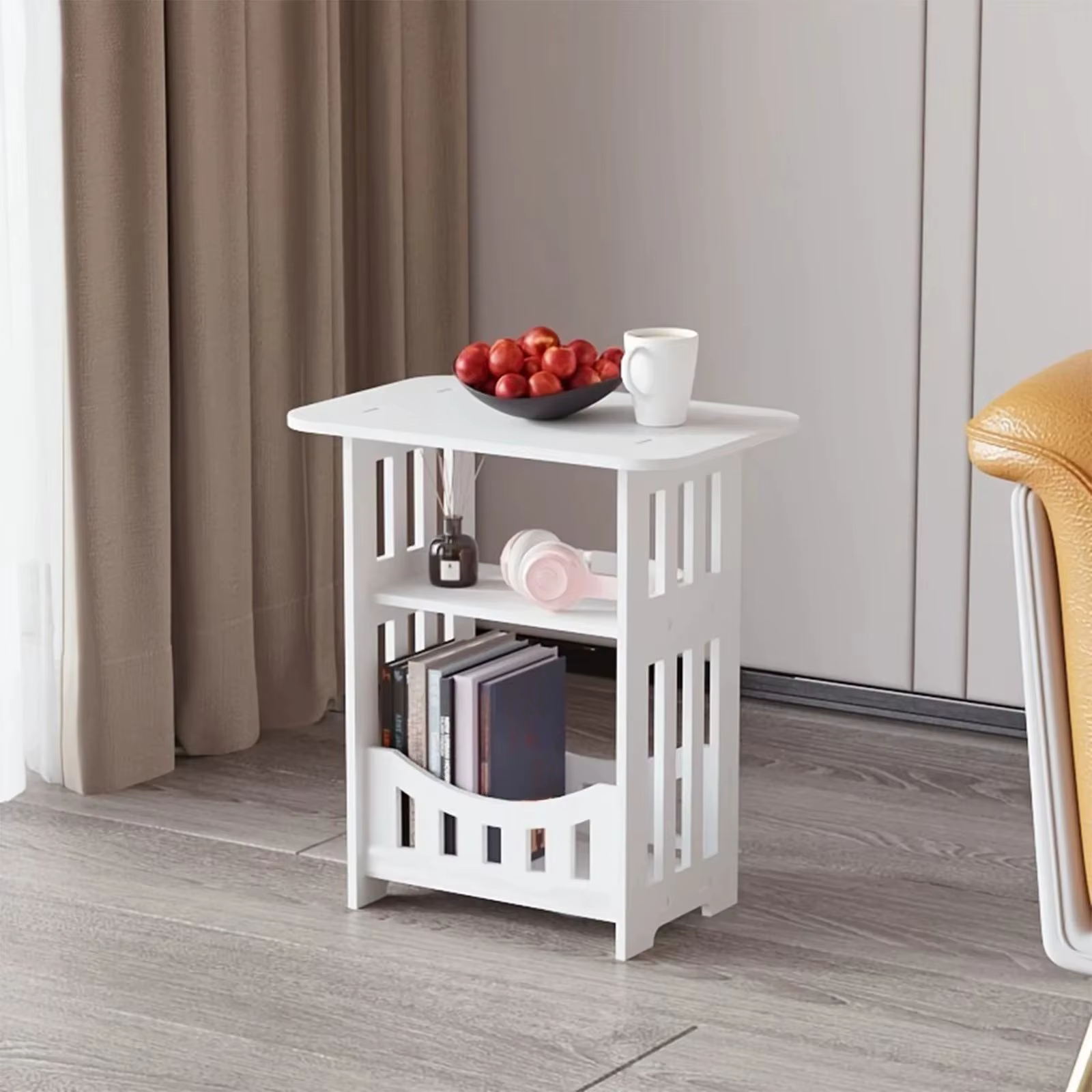 Table de chevet familiale couramment utilisée, armoire de rangement blanche de Style minimaliste mod