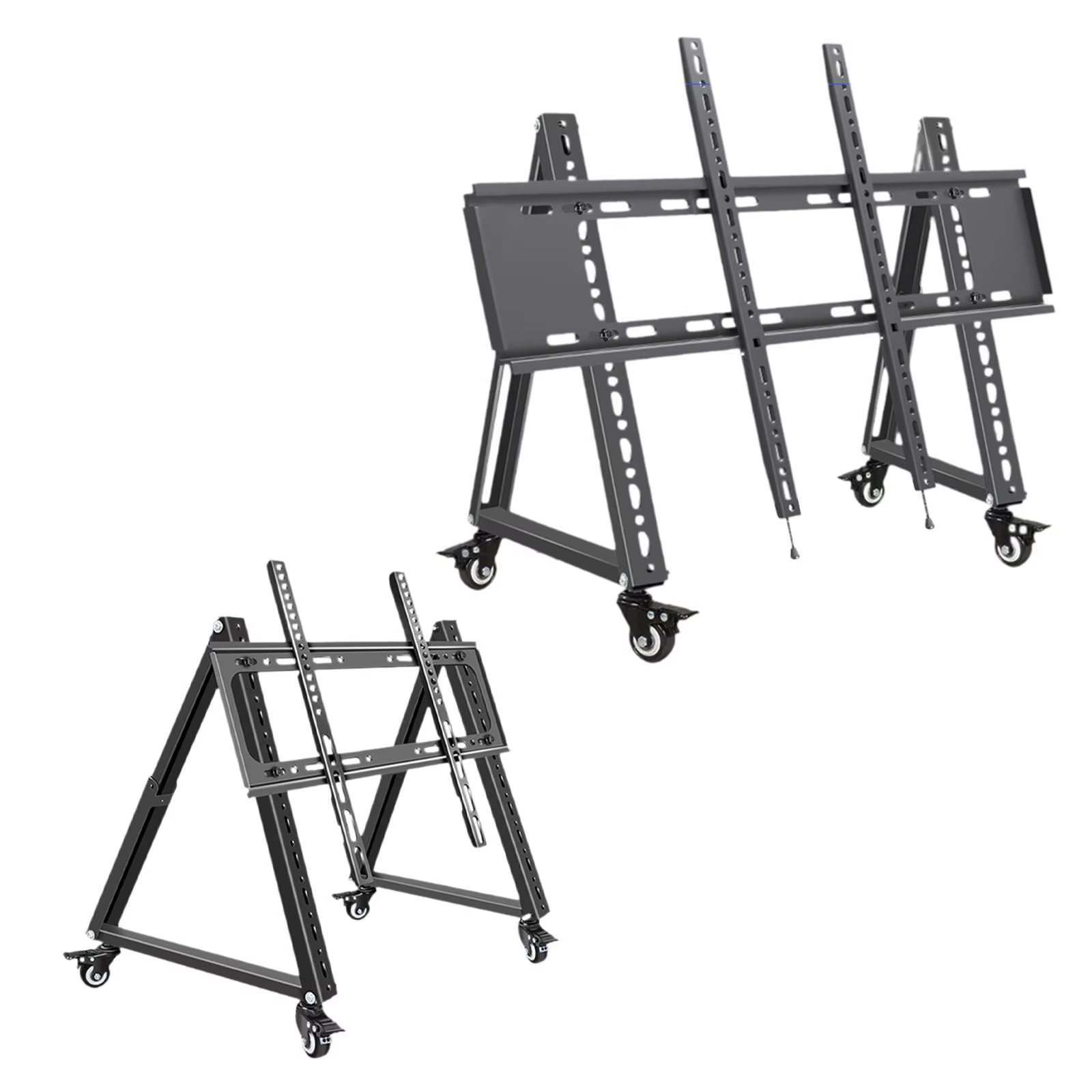 Meuble TV mobile basse hauteur pour téléviseur à écran plat incurvé, LED, LCD polyvalent et robuste