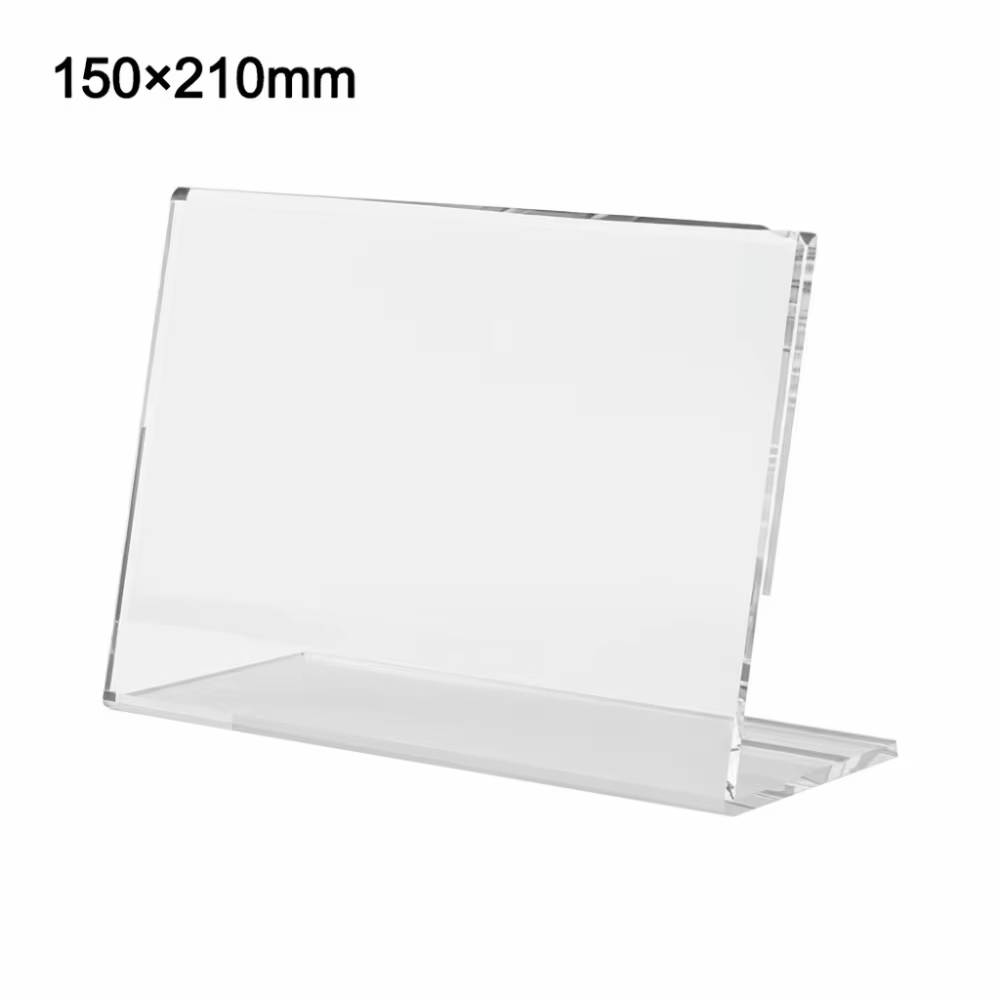 Support de table robuste A4/A5 transparent double face pour menu, porte-cartes en L, cadre publicita