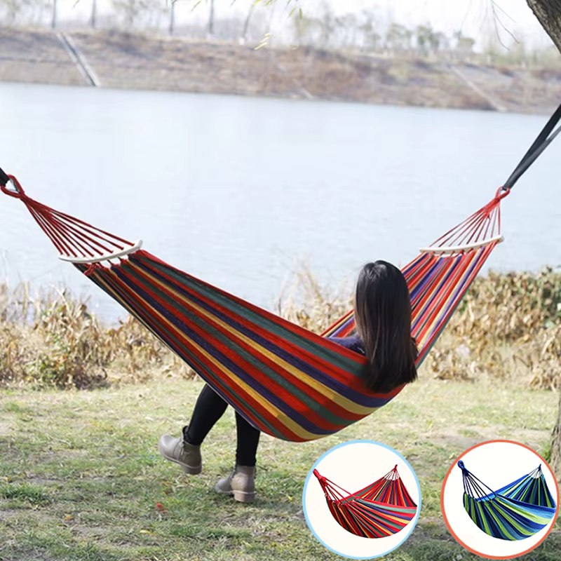 Hamac de loisirs durable, chaise balançoire de voyage simple, lit-balançoire décontracté pour jardin