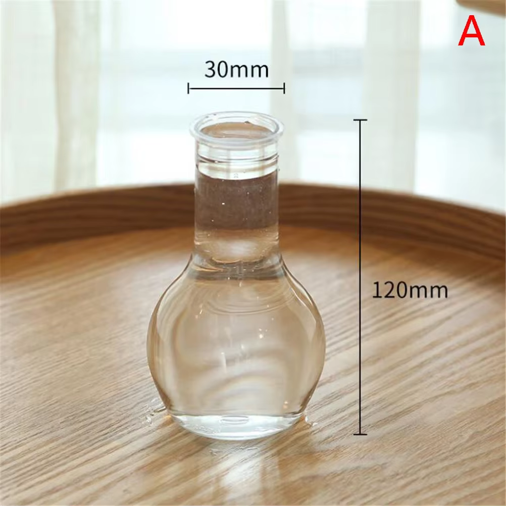 Petit Vase pour centres de Table, Vases à fleurs en plastique, Mini Vase rustique transparent, forme
