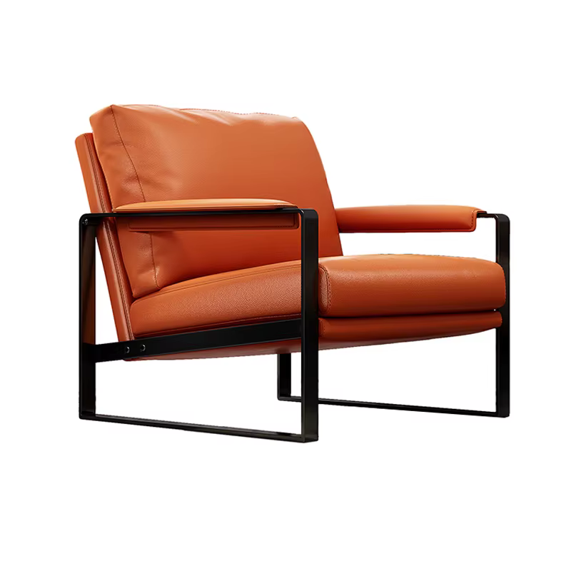 Canapé simple nordique salon balcon chaise Orange petit canapé