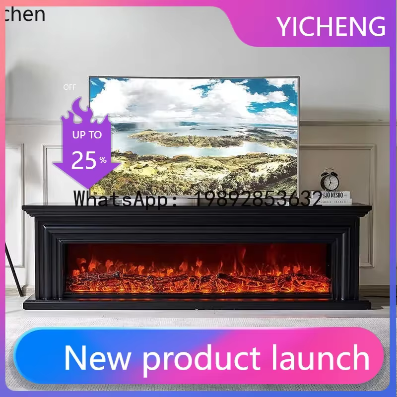 Meuble TV pour cheminée, noyau de cheminée électronique simulé, meuble décoratif américain pour la m