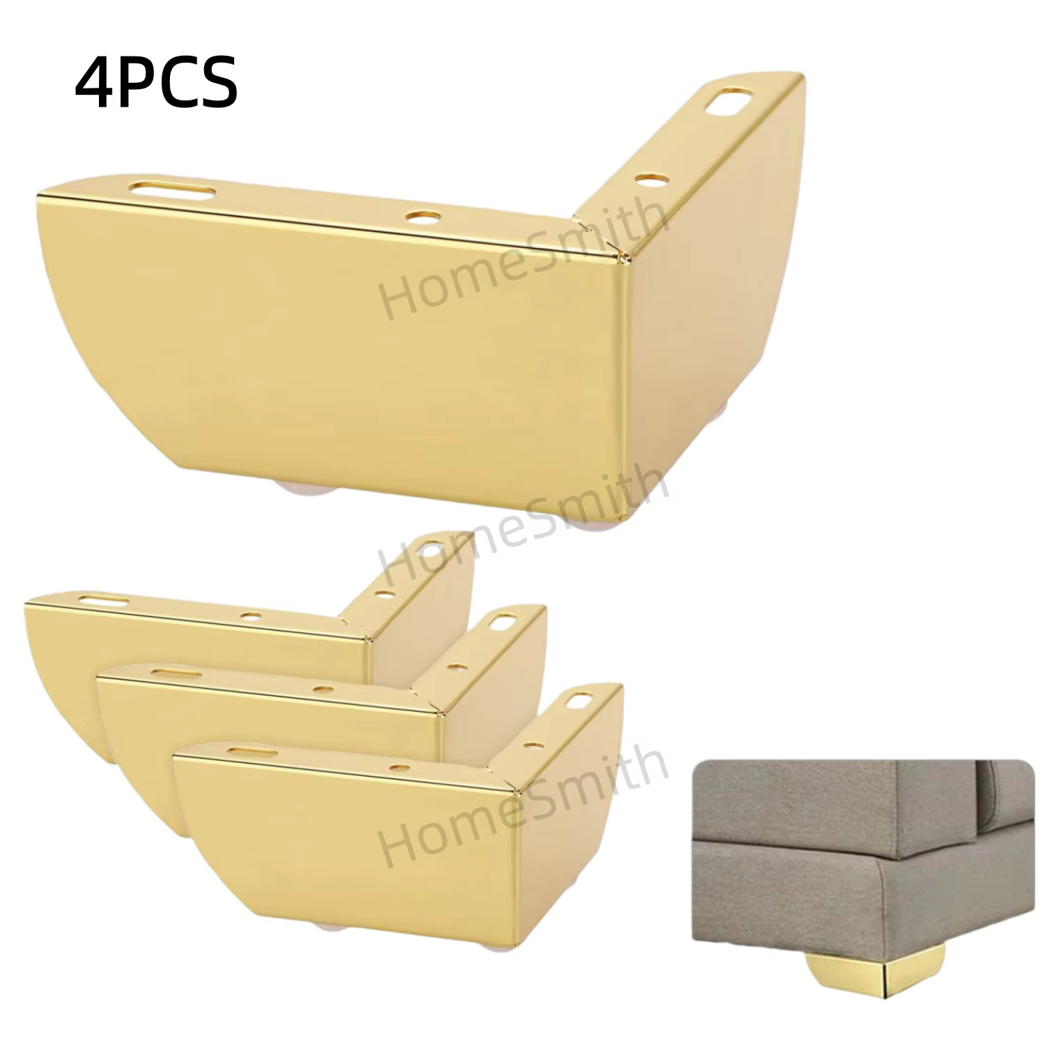 4 pièces bricolage pieds de remplacement ensemble pour meubles armoire pieds en métal canapé-lit bur