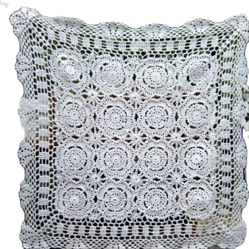 Nappe en crochet faite à la main, nappe en dentelle, couvre-table, nappe carrée en crochet, plusieur