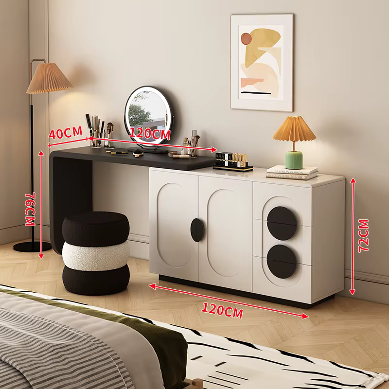 Coiffeuse moderne en bois, organisateur de tiroir de luxe pour la maison, coiffeuse nordique minimal