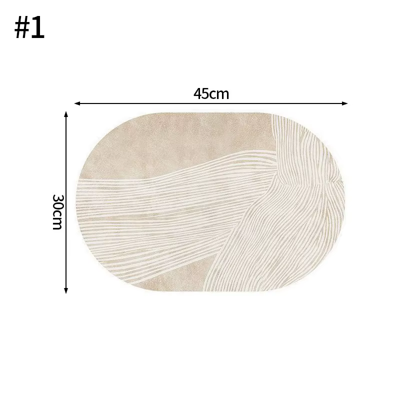 Sets de Table promenales en Faux Cuir Imperméable pour la Cuisine, Napperons de Table à Café, Décora