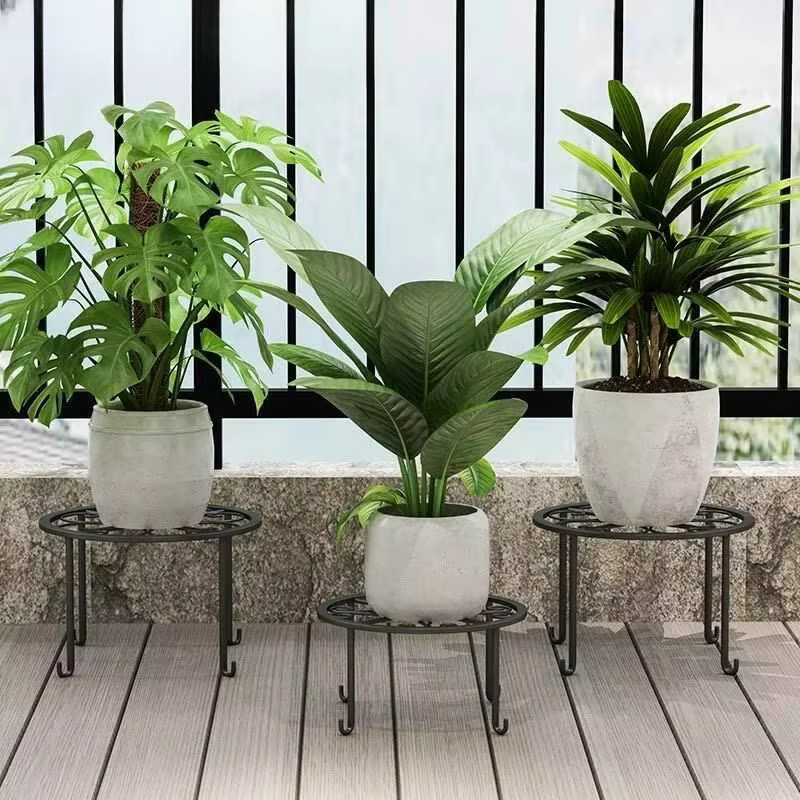 Support de plante en métal pour la maison, support de base de pot de fleur, tabouret pour le jardin,