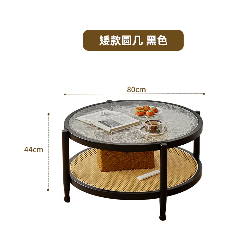 Table basse Vintage du milieu du siècle, ronde en verre, tendance européenne, Table De Salon Glam, m