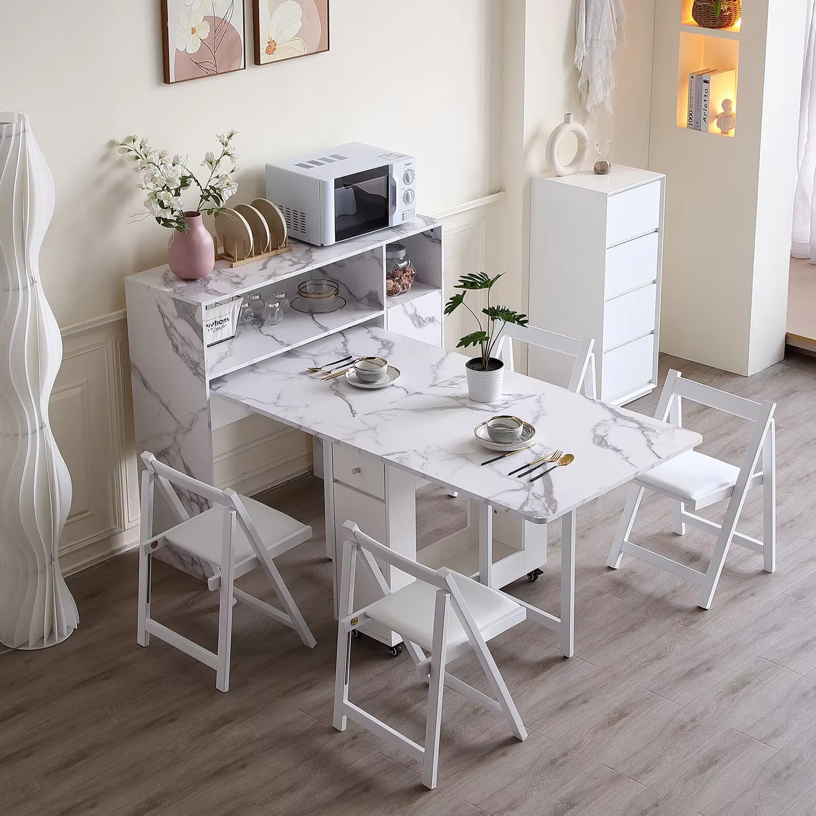 Armoire de Buffet de Table Console moderne avec rangement, buffet en bois pour salle à manger, étagè