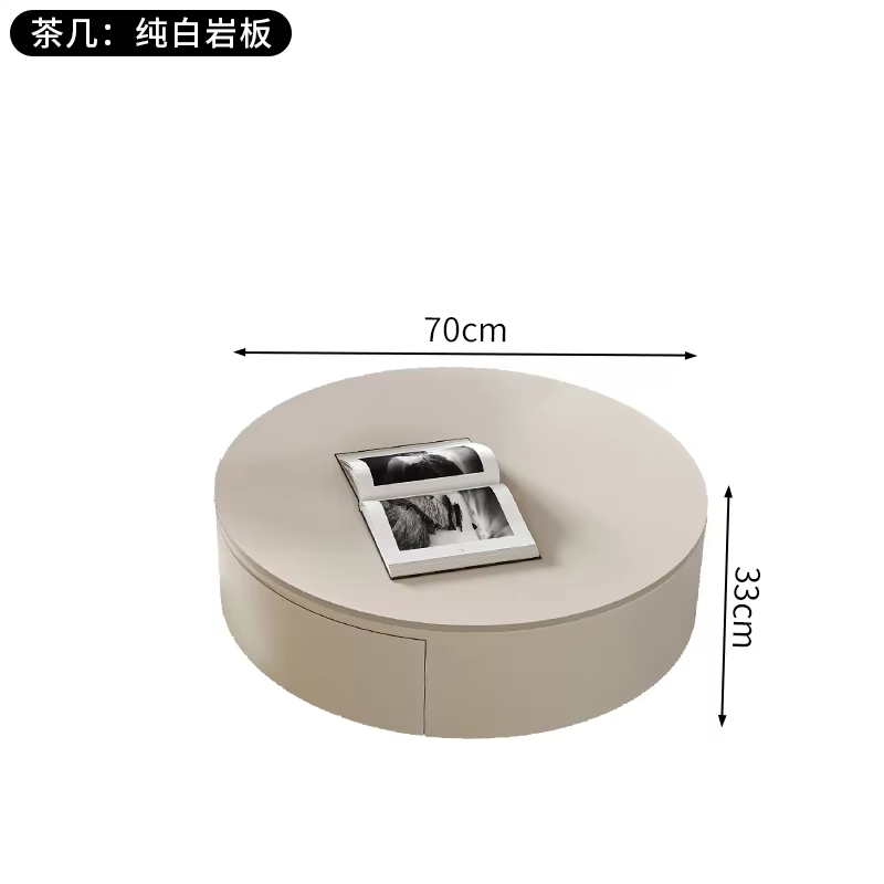 Tiroirs Salon Table basse Design organisateur Tables minimalistes italiennes rondes Premium Mesa aux