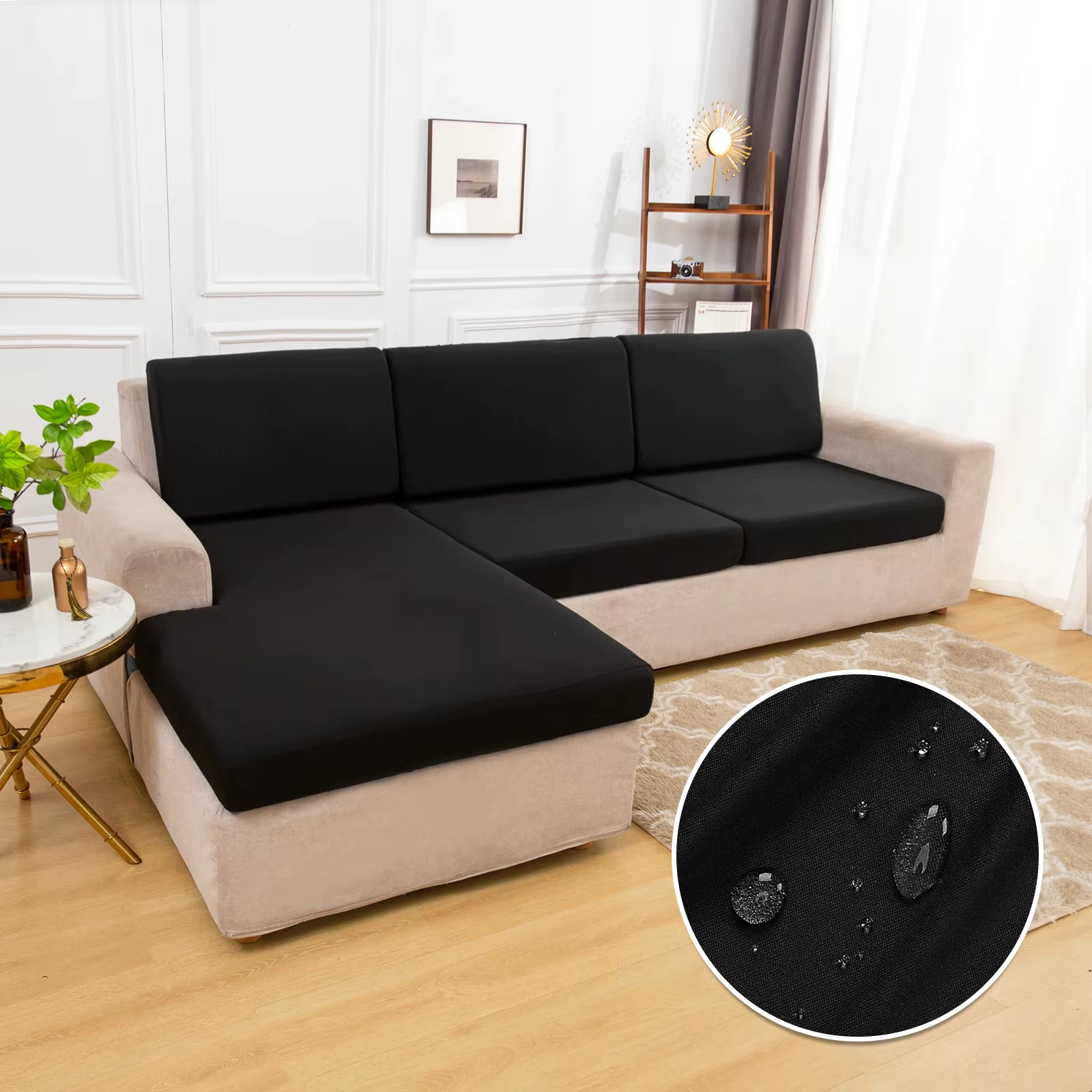 Housse de coussin de canapé imperméable, housse de canapé soyeuse pour salon, housse de siège de can