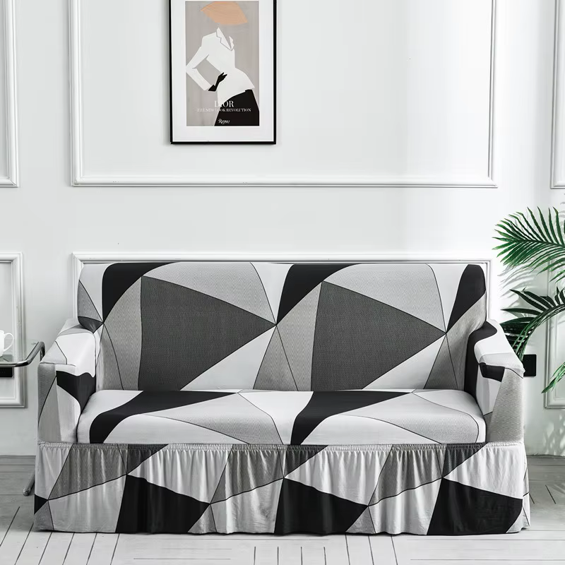 Juste de canapé extensible tout compris avec jupe, protecteur de meubles universel, durable, lavable