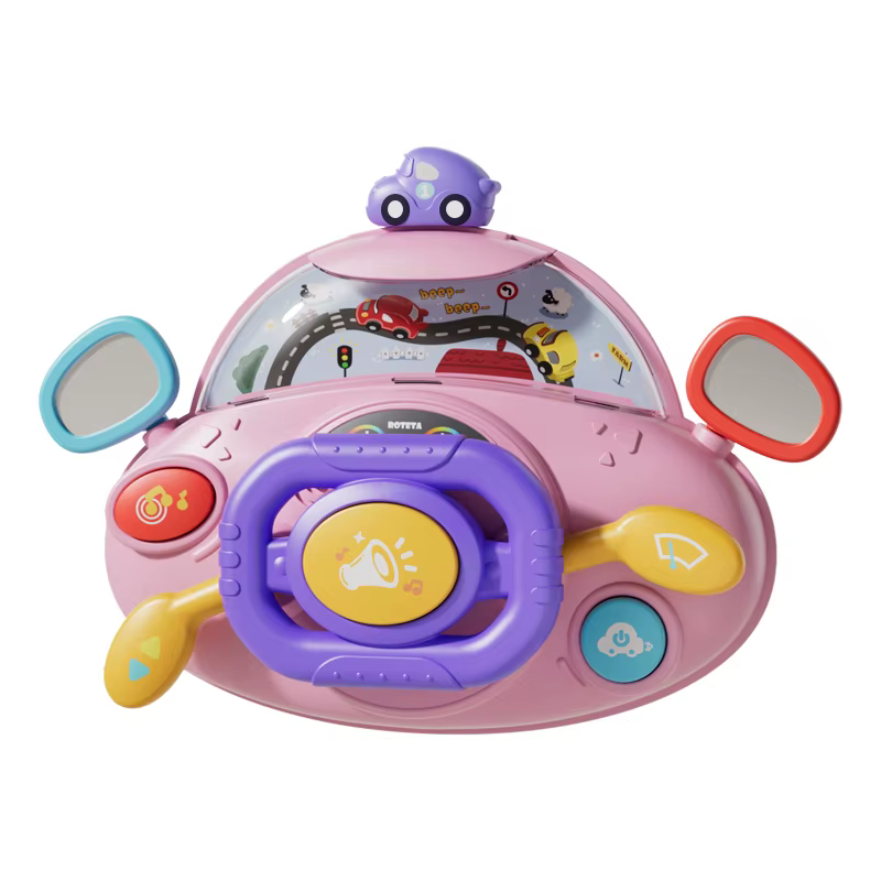 Ensemble de jouets éducatifs pour enfants Macaron, volant électrique, table d'activités musicales, s
