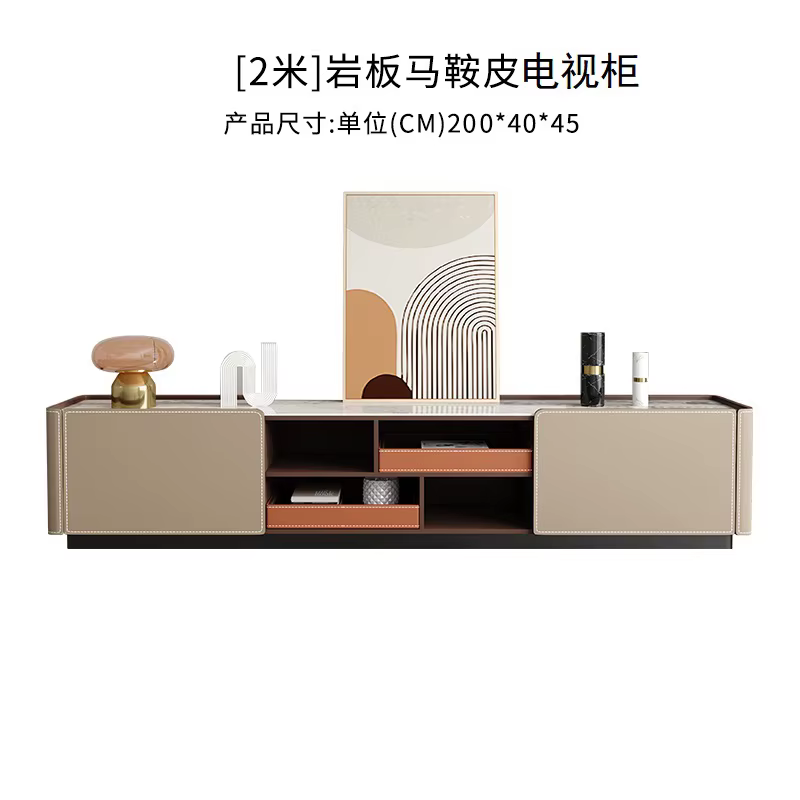 Meuble Tv de rangement de luxe Premium, Style européen, supports de télévision simples et uniques, a
