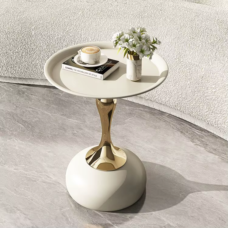 Centre mobile petit rétro métal Simple rond nordique Portable luxe moderne Tables basses pour salon