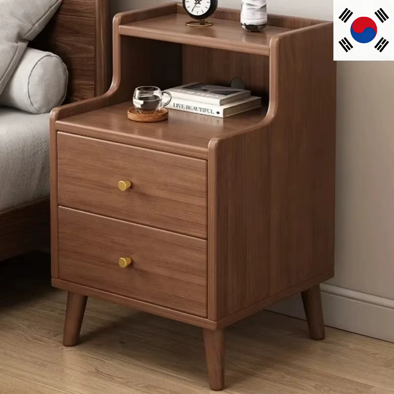 Table de chevet moderne de Style chinois, Table de chevet étroite en bois massif avec tiroir de rang