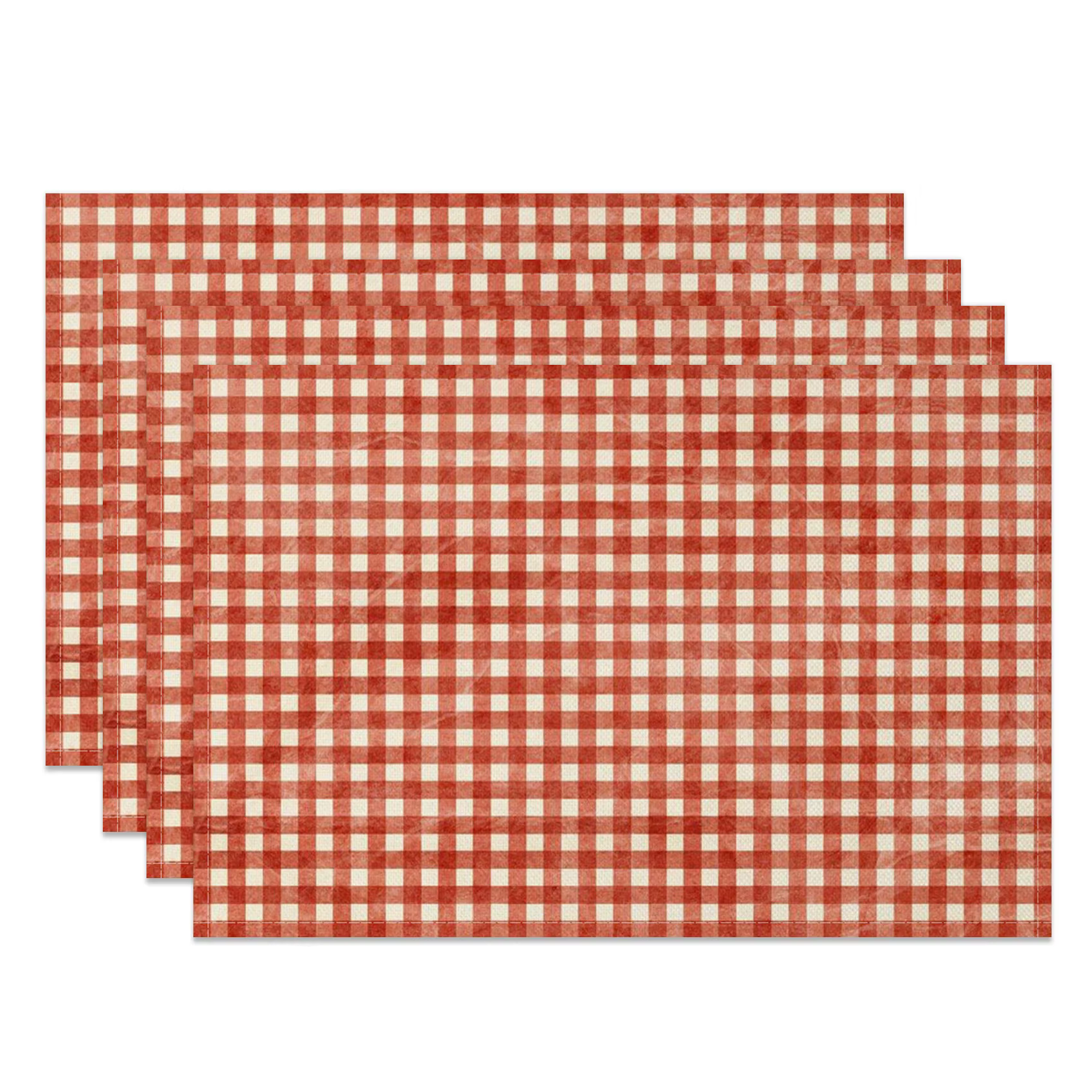 Napperons à motifs à carreaux, tapis de Table à manger, Design à carreaux moderne pour cuisine, fête