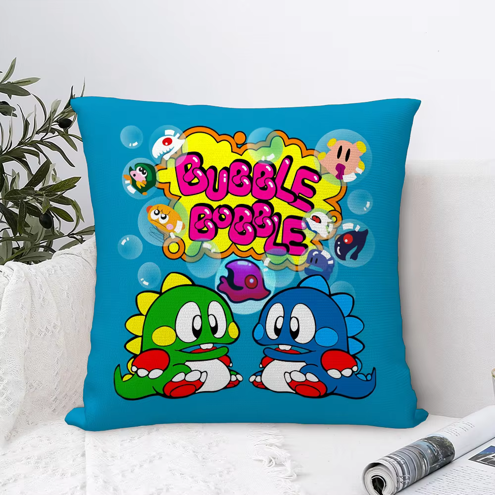 Juste de coussin imprimée recto-verso pour canapé, taie d'oreiller décorative en peluche courte, cad