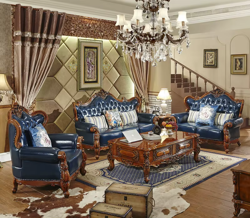 Grand salon de luxe canapé appartement accoudoir relaxant canapés design coin confortable Muebles Pa