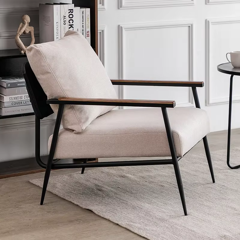Chaises de soutien de coude modernes salon balcon chaises de conception de maquillage luxe Relax uni
