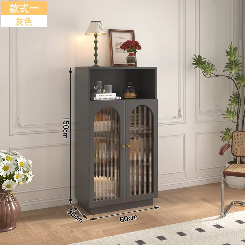 Armoires de salon ouvertes modernes, tiroirs de rangement, vitrine nordique moderne sur pied, meuble
