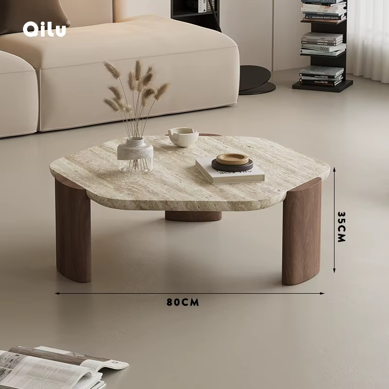 Wabi Sabi Glam Table Basse Unique moderne neutre Table Basse à la mode Salon Table minimaliste Basse