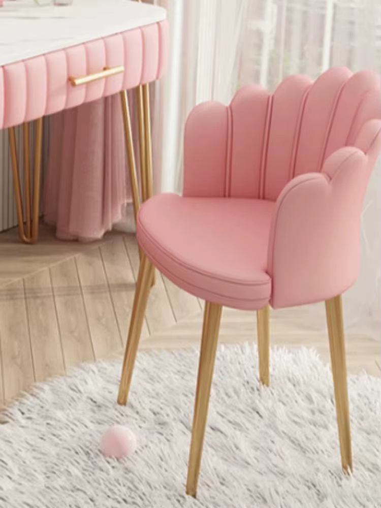 Coiffeuse de chambre blanche en bois avec miroir et tiroirs, éclairée, rose, meuble de maquillage