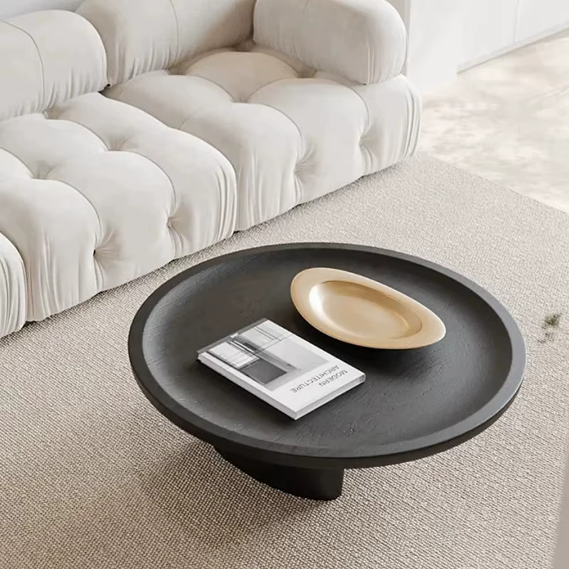 Tables basses industrielles nordiques rondes, tables basses consoles originales, meubles modernes po