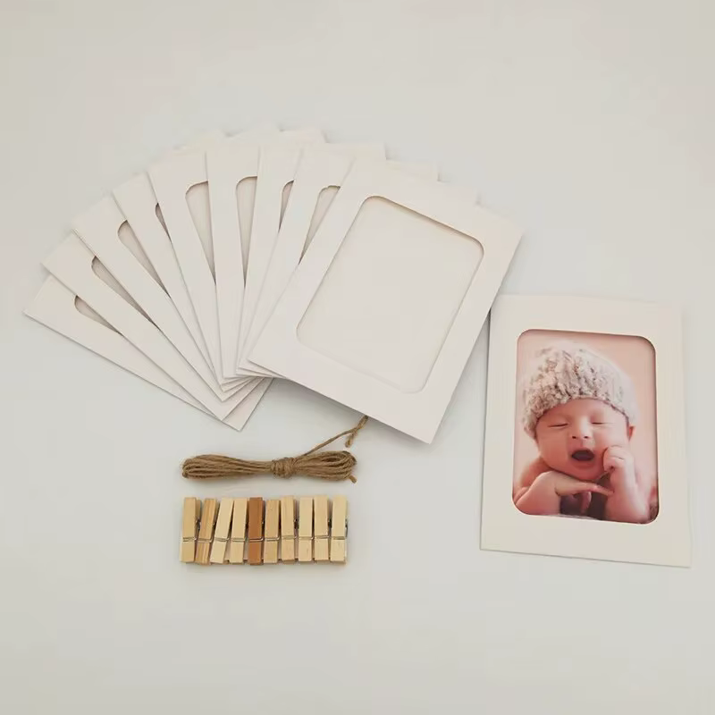 Cadre Photo créatif bricolage suspendu Album Collection mur avec corde en lin pince combinaison papi