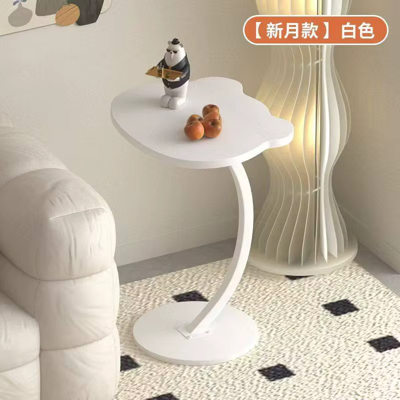 Table d'appoint mignonne en forme de C, mini, pas chère, cool, ronde, pour canapé, table basse, meub
