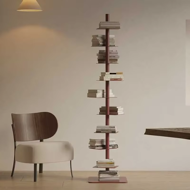 Bibliothèque rotative créative en spirale, présentoir artisanal en fer pour salon, organisateur de l