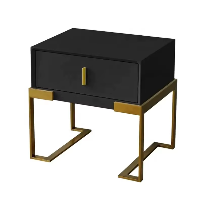 Table d'appoint de lit moderne à 2 tiroirs, table d'appoint de lit en bois massif pour hôtel à domic