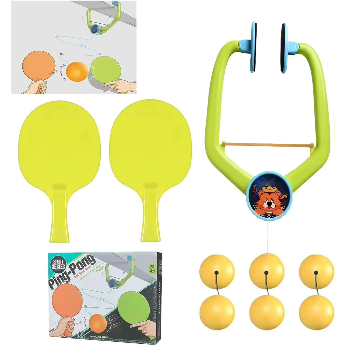 Entraîneur de tennis de table pour enfants à fixer sur la porte, équipement de sport et de fitness d