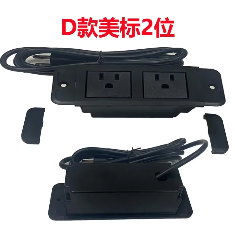 Fiches d'alimentation cachées pour table de chevet, 3 prises, USB intégré, NucleoOffice, bureau, EU,