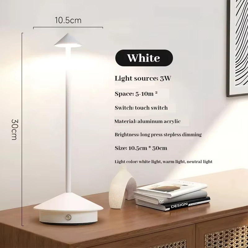 Lampe de table rechargeable pour hôtel, lampe de table LED tactile créative pour salle à manger, bar