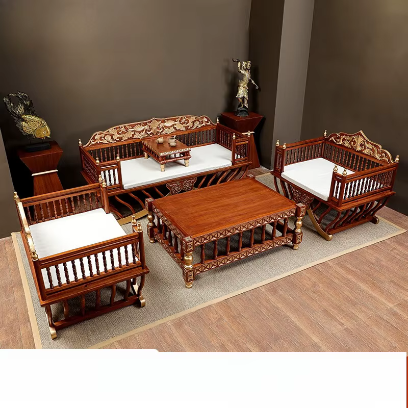 Yili nouveau chinois en bois massif salon canapé table basse combinaison ensemble asie du sud-est st