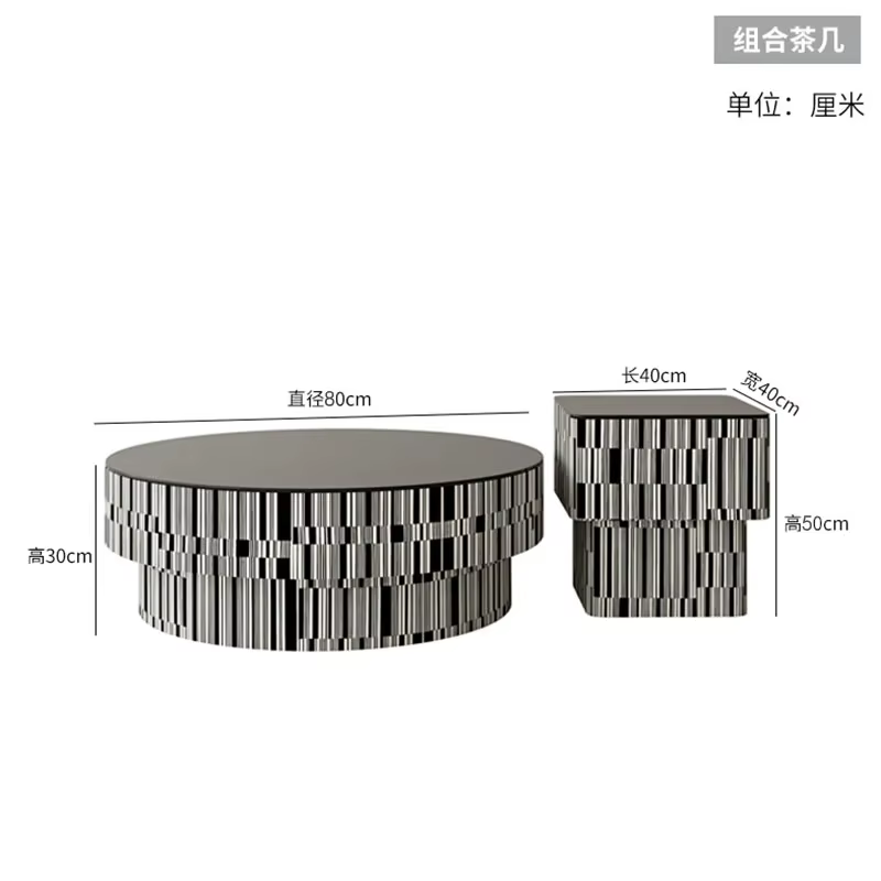 Table Basse Design français moderne luxe rond carré Table Basse ensembles Salon Table Basse Pour Sal