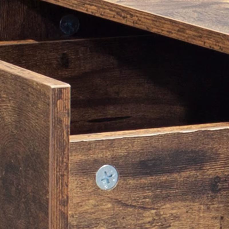 Table de nuit de style industriel, ensemble de 2 pièces