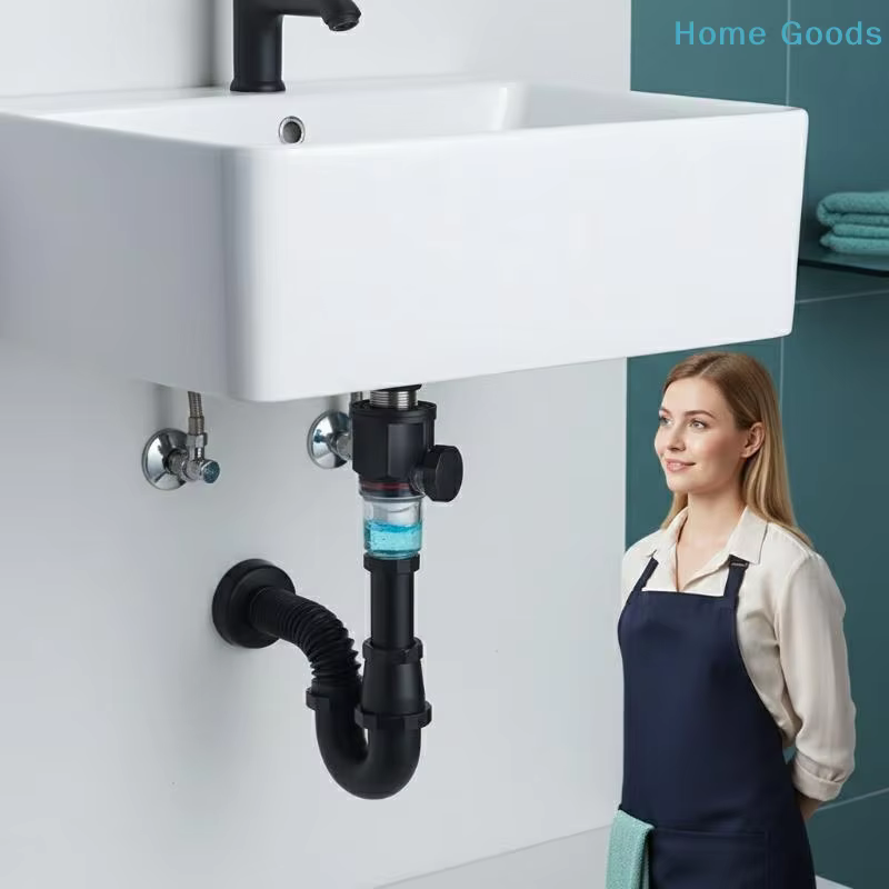 Tuyau de vidange mural universel en acier inoxydable pour lavabo, accessoires de cuisine et salle de