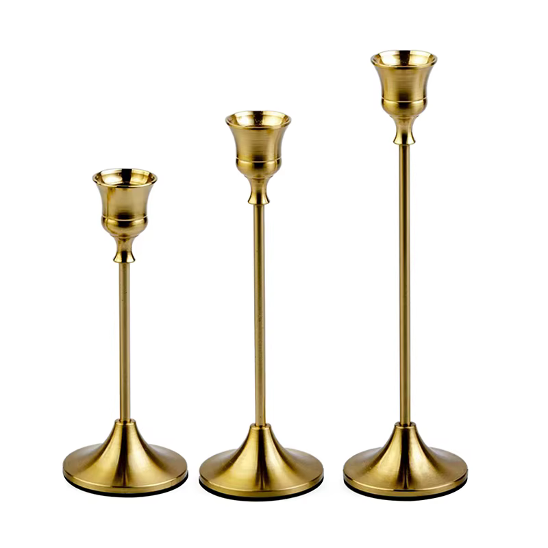 Bougeoirs de Table en métal, Style européen, Vintage, élégant, support de chandelier décoratif pour 