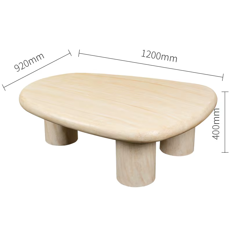 Table basse design irrégulière pour salon, style Mid-Century Wabi Sabi, moderne, minimaliste, de lux