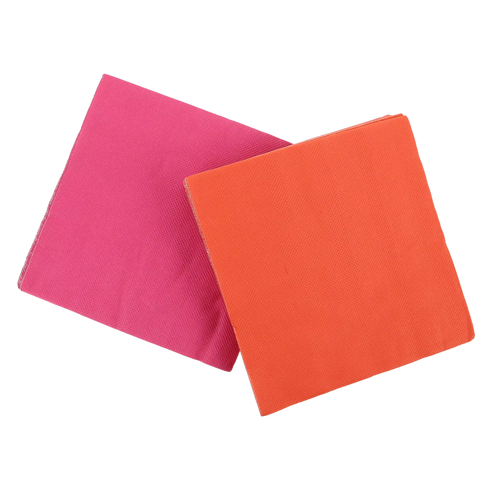 80 serviettes de table jetables orange vif et rose bonbon pour anniversaires, fêtes, réveillons et c