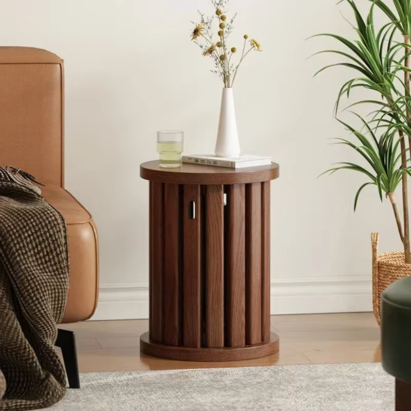 Ensemble de tabourets en bois, combinaison intérieure multifonctionnelle, rond, Design de Dressing, 