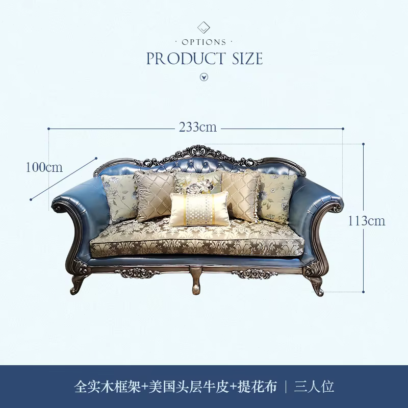 Canapé design européen accoudoir enfants coussin appartement romantique canapé luxe salon Muebles Pa