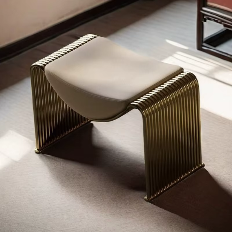 Ottomans de luxe légers italiens portant des chaussures changeantes tabouret cosmétique ménage porch