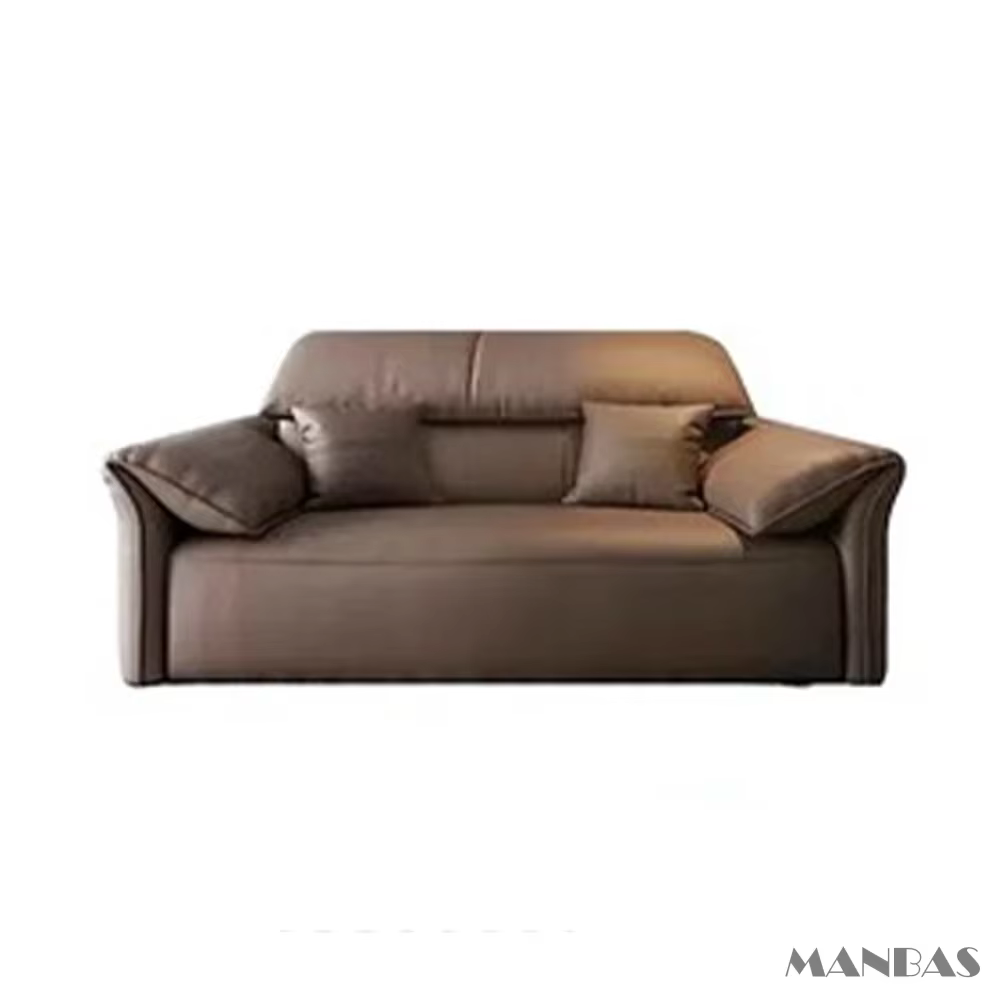Linlamlim-Canapé convertible électrique en cuir véritable, canapé-lit multifonction pliant, salon et