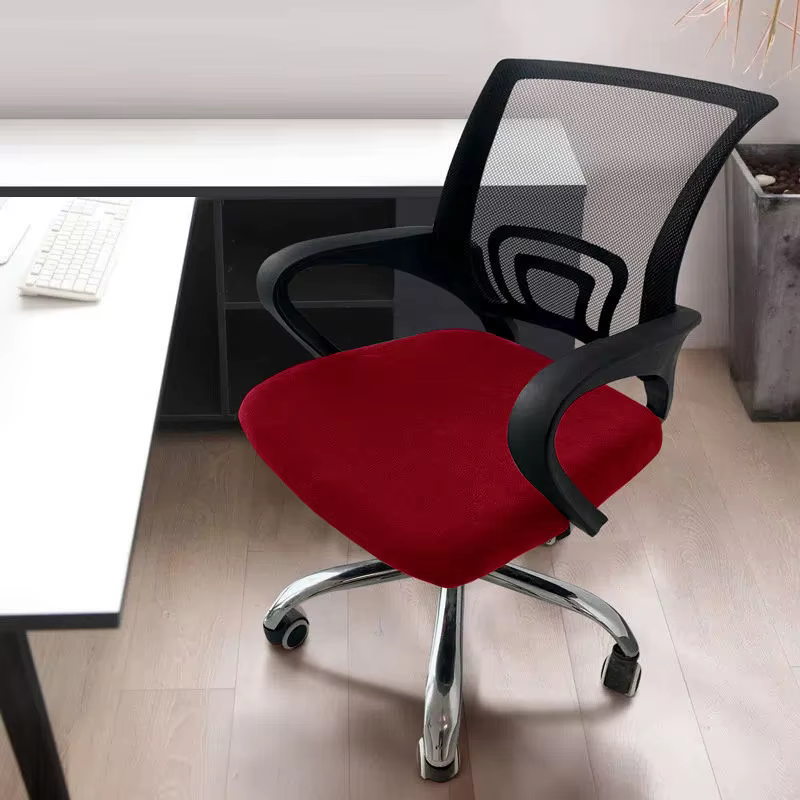 Housse de chaise de bureau en velours, 1 pièce, housse de siège pivotante pour ordinateur, chaise él