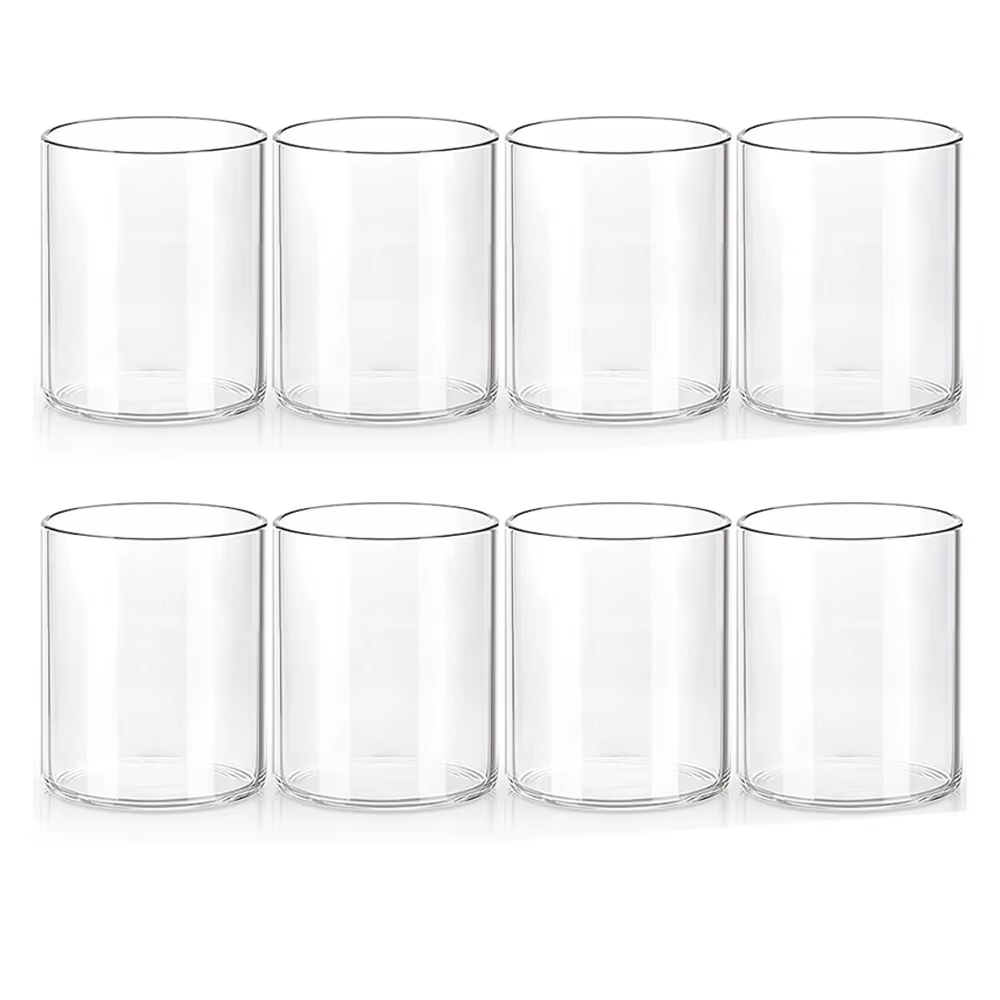 Vases cylindriques en verre pour centres de table, vase à fleurs de 4 pouces de hauteur pour décorat