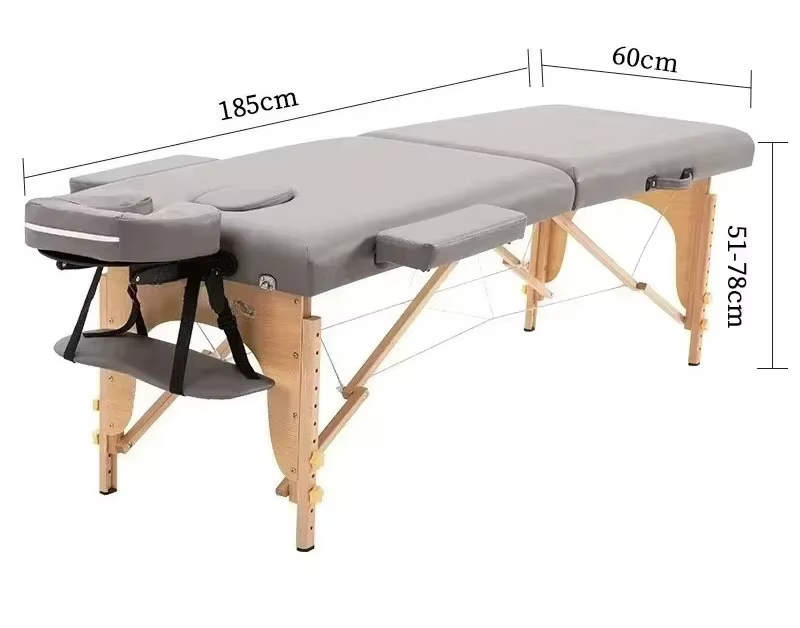 Table de massage portable professionnelle, table de spa de luxe confortable, lit esthétique pliable 